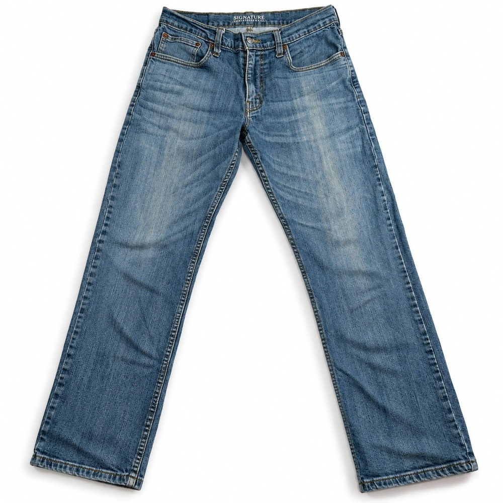 Levi's 505 Men's Blue Medium Wash Denim Jeans Straight Leg Regular Fit 34x29